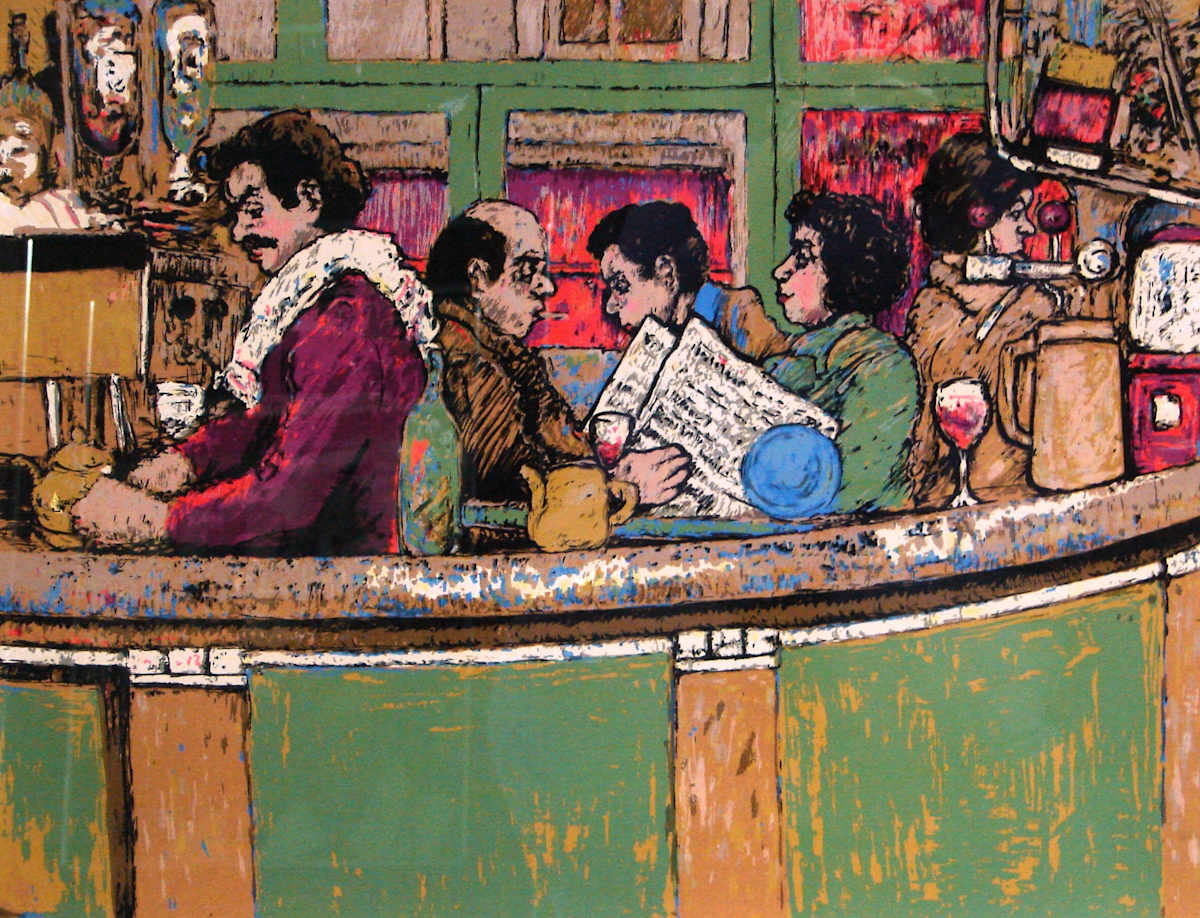 Reading in the Bistro by David Azuz 