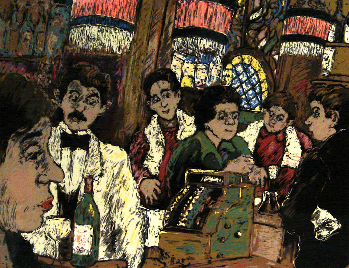 Waiter in the Bistro by David Azuz 