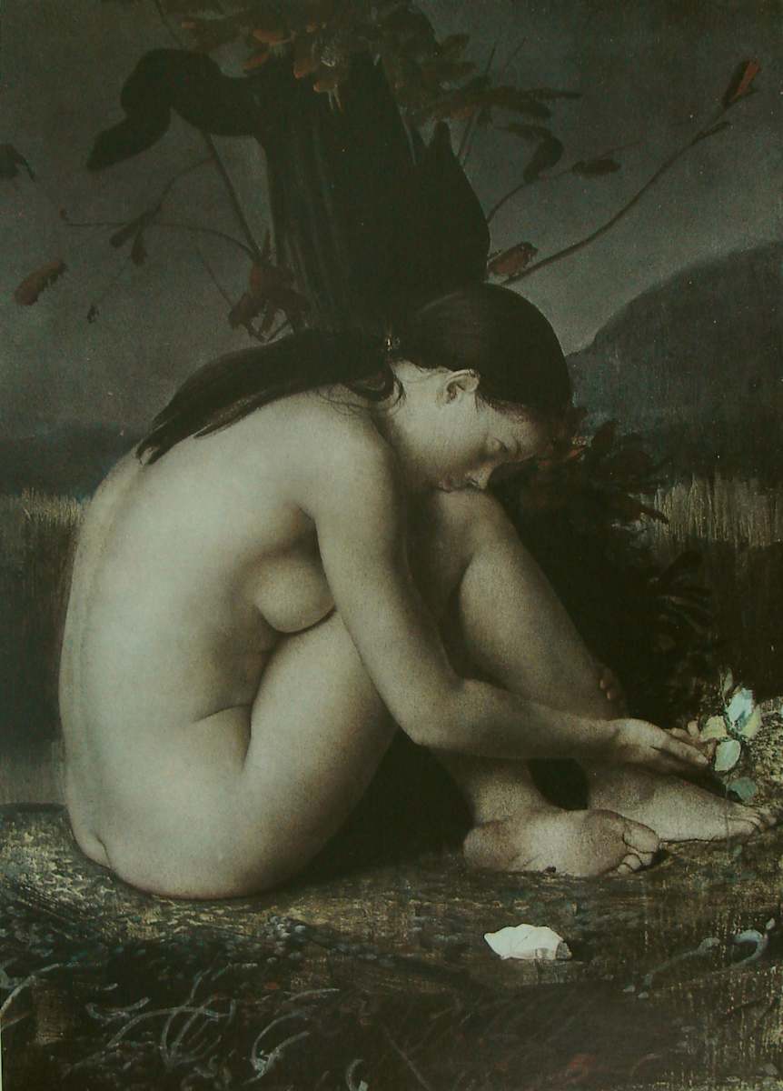 Girl with an Orchid by Pietro Annigoni 