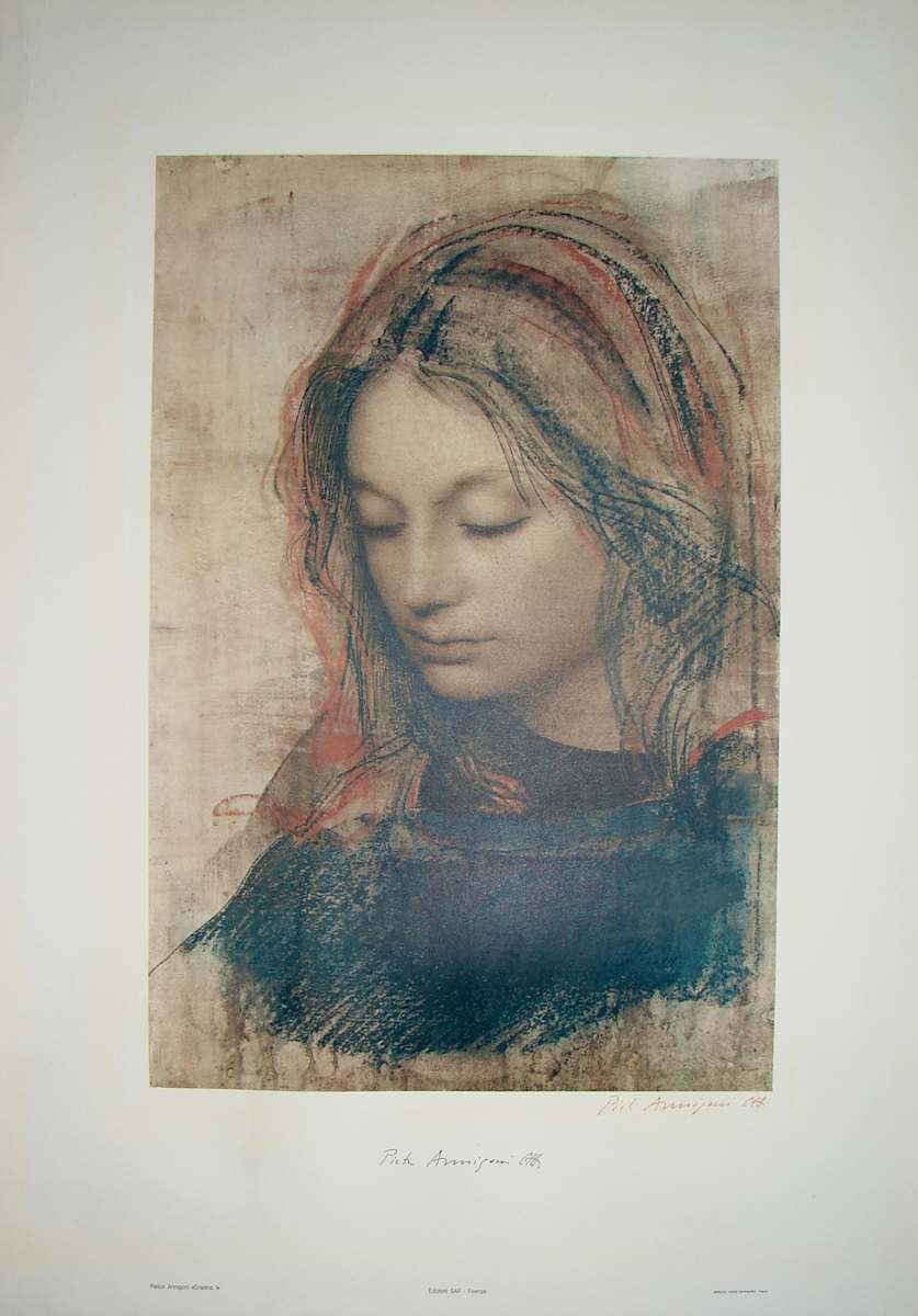 Girl with Veil by Pietro Annigoni 