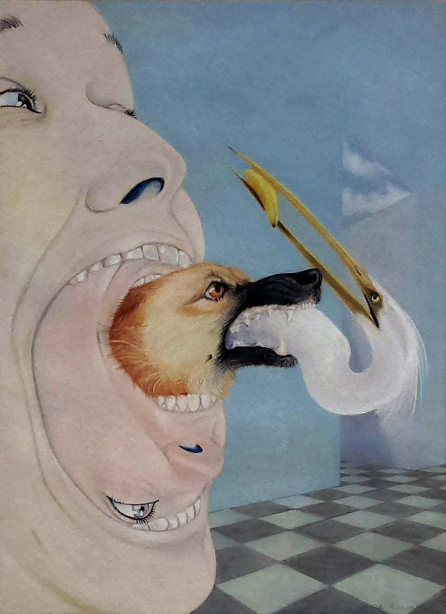 Man, Woman, Dog, Bird, Banana in a Room by Laura Rankin 