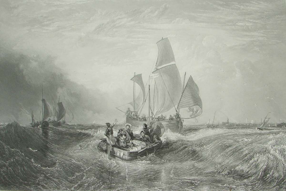 Boats off Calais by after Joseph M. W. Turner 