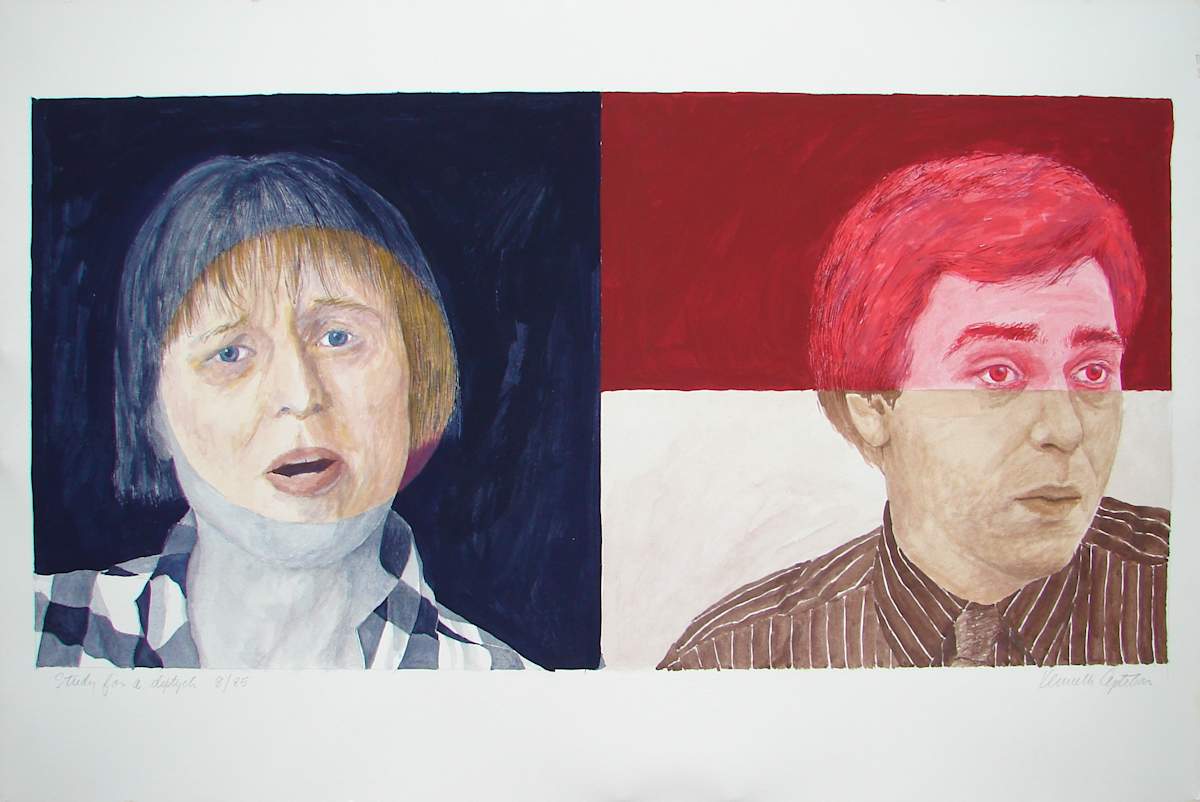 Study for a Diptych by Kenneth Aptekar, Image 2.