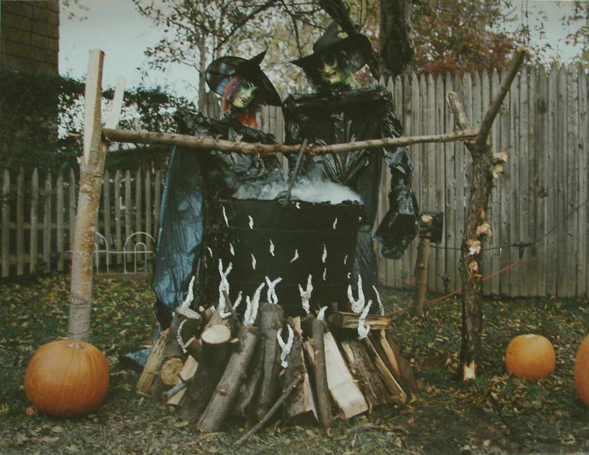 Halloween Display:Witches,David George's display by Marion Faller 