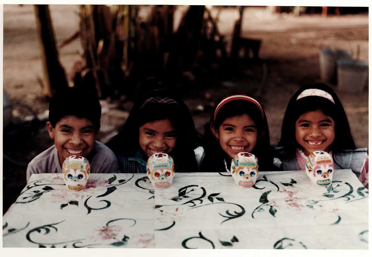 Children with Sugar Skulls by George Ancona 