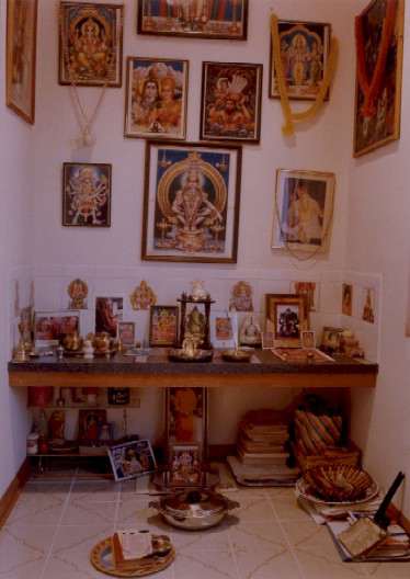 Indian Altar: Subramania family altar by Marion Faller 