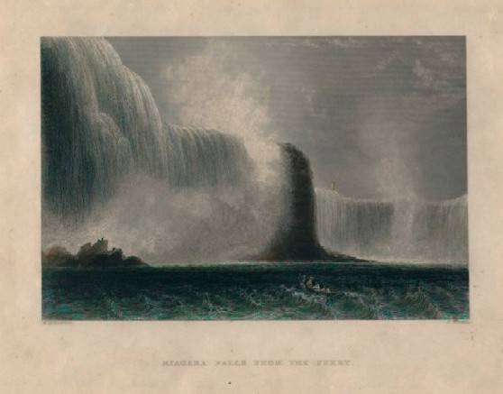 Niagara Falls from the Ferry by William Henry Bartlett, Image 2.