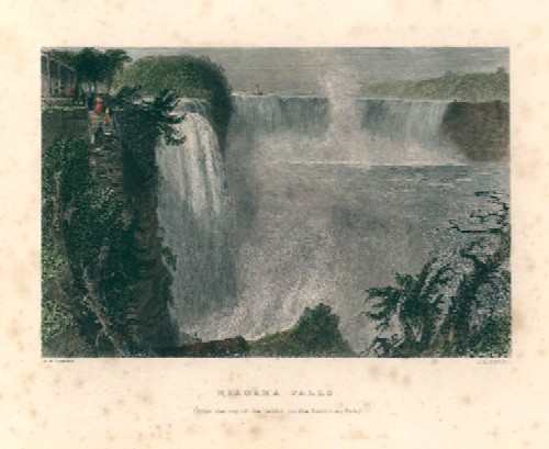 Niagara Falls (from the top of the ladder on the American Side) by William Henry Bartlett 