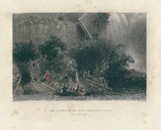 The Landing, on the American Side (Falls of Niagara) by William Henry Bartlett 