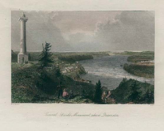 General Brock's Monument, above Queenston by William Henry Bartlett 