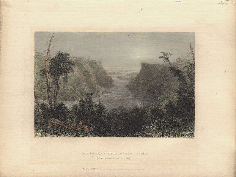The Outlet of Niagara River (Lake Ontario in the Distance) by William Henry Bartlett 