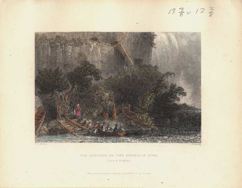 The Landing on the American Side (Falls of Niagara) by William Henry Bartlett 