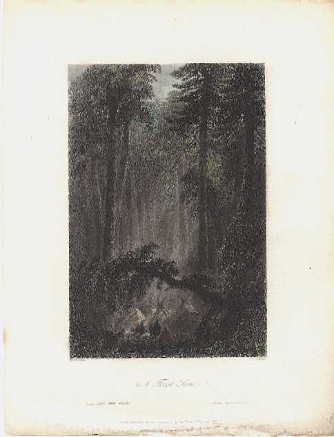 A Forest Scene by William Henry Bartlett, Image 2.