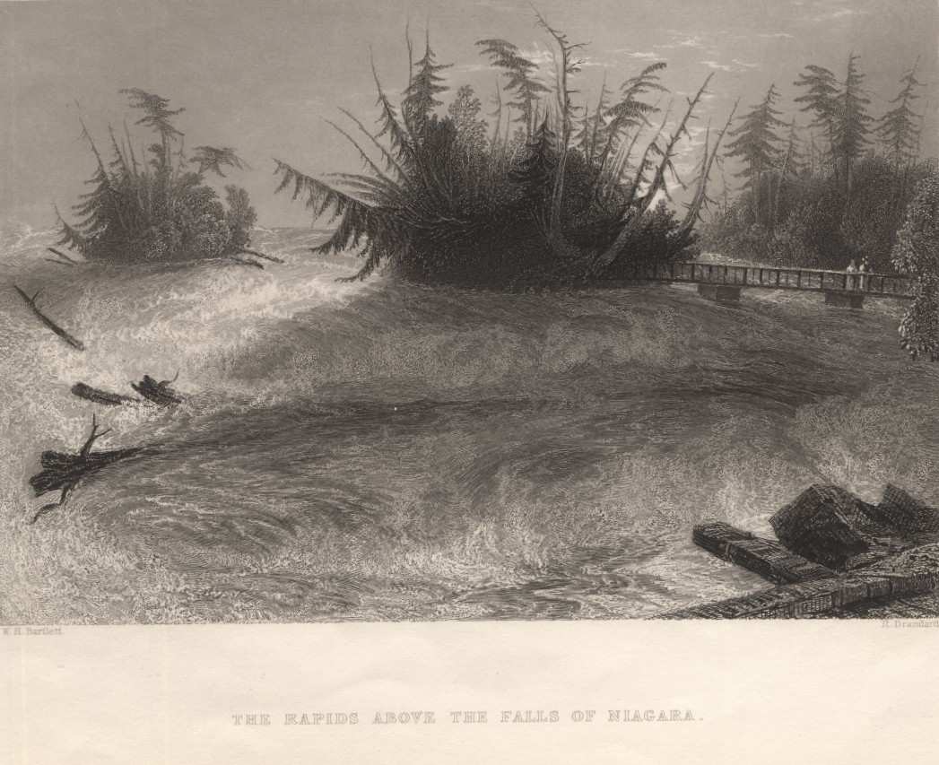 The Rapids Above the Falls of Niagara by William Henry Bartlett 