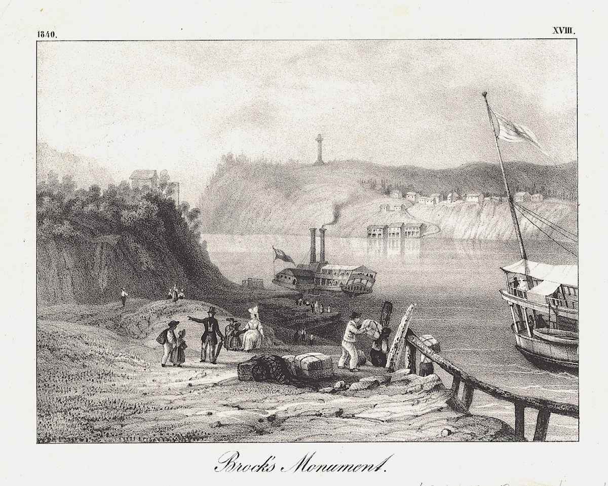 Brock's Monument by William Henry Bartlett 