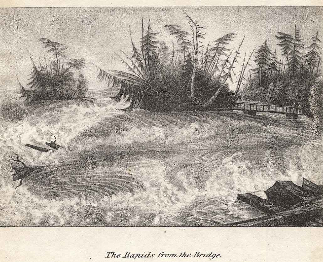 The Rapids from the Bridge by after William Henry Bartlett 