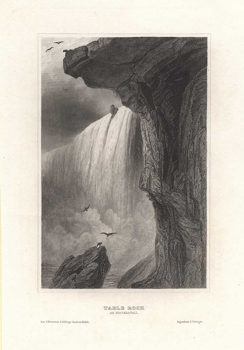 Table Rock Am Niagara-Fall by after William Henry Bartlett 