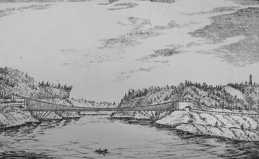 Suspension Bridge at Lewiston and Queenston 1,040 Feet Span by Capt. James Van Cleve 