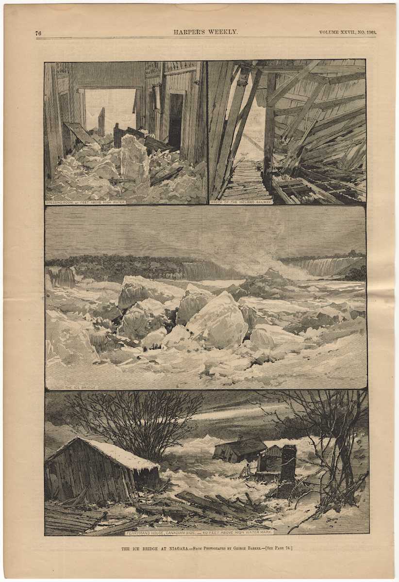 The Ice Bridge at Niagara-From Photographs by George Barker by Unknown Artist, Image 1.