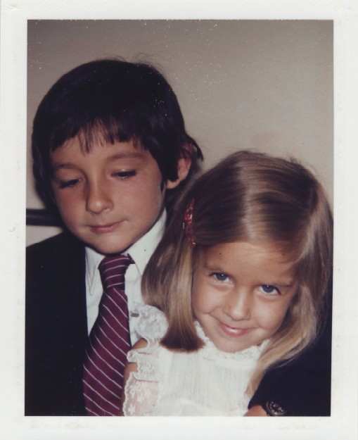 Unidentified Children (boy in purple tie with girl in white dress) by Andy Warhol 