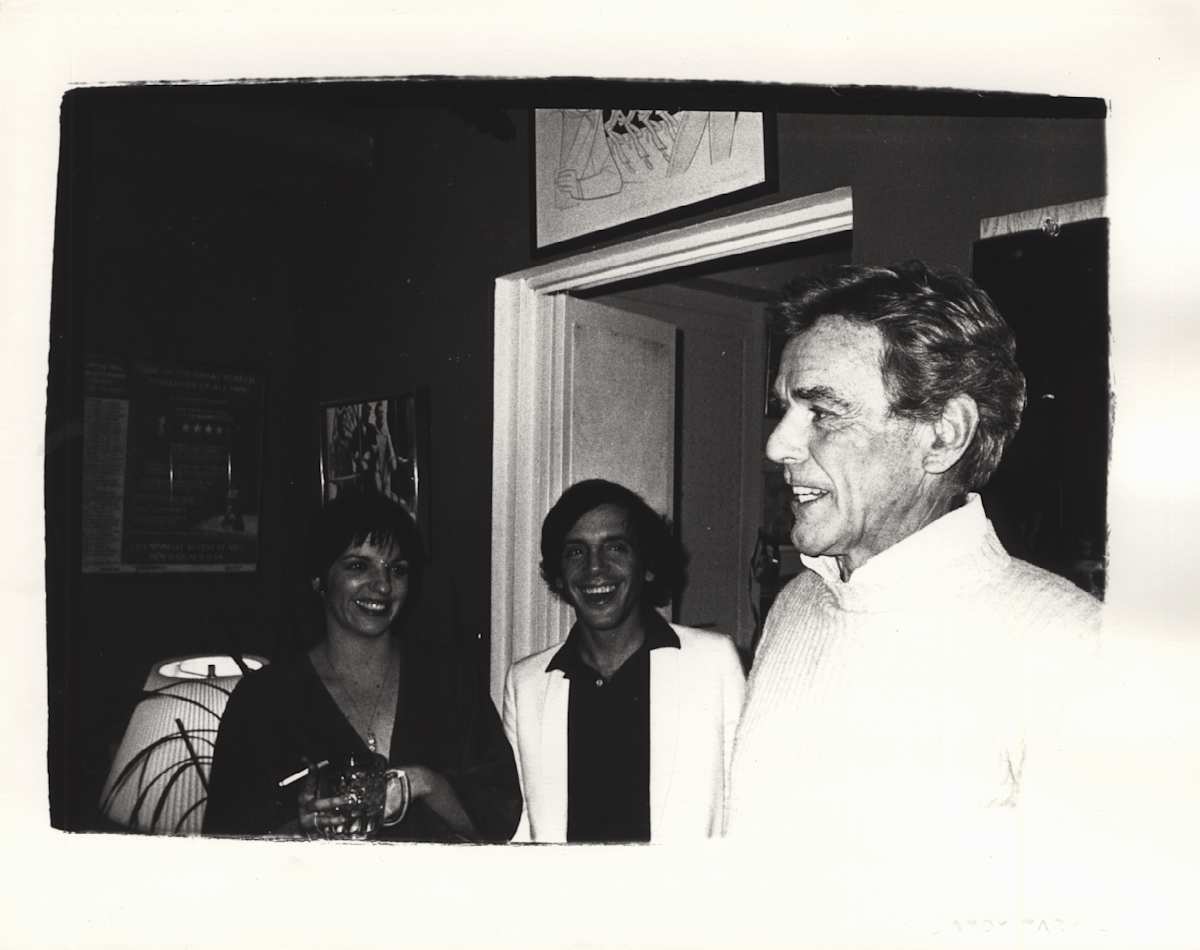 Liza Minnelli, Steve Rubell, and unidentified man by Andy Warhol 