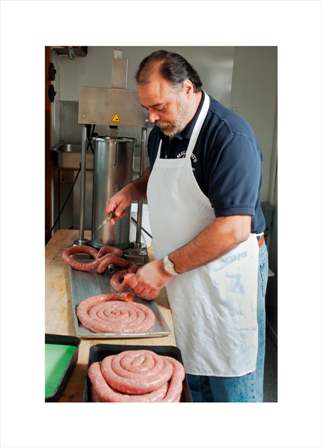 Portrait of Louis M Melloni, Butcher - Melloni's Meats and Catering, Lewiston, NY by Lauren Tent 