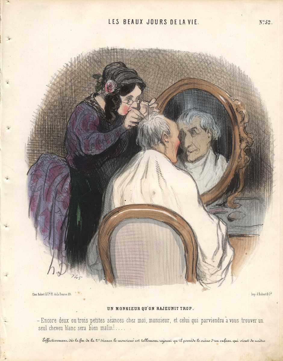 Plate #52 of LesBeaux Jours de laVie (The BestDays in Life) by Honore Daumier 