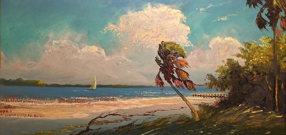 Untitled [Single Palm Tree] by Hezekiah Baker 