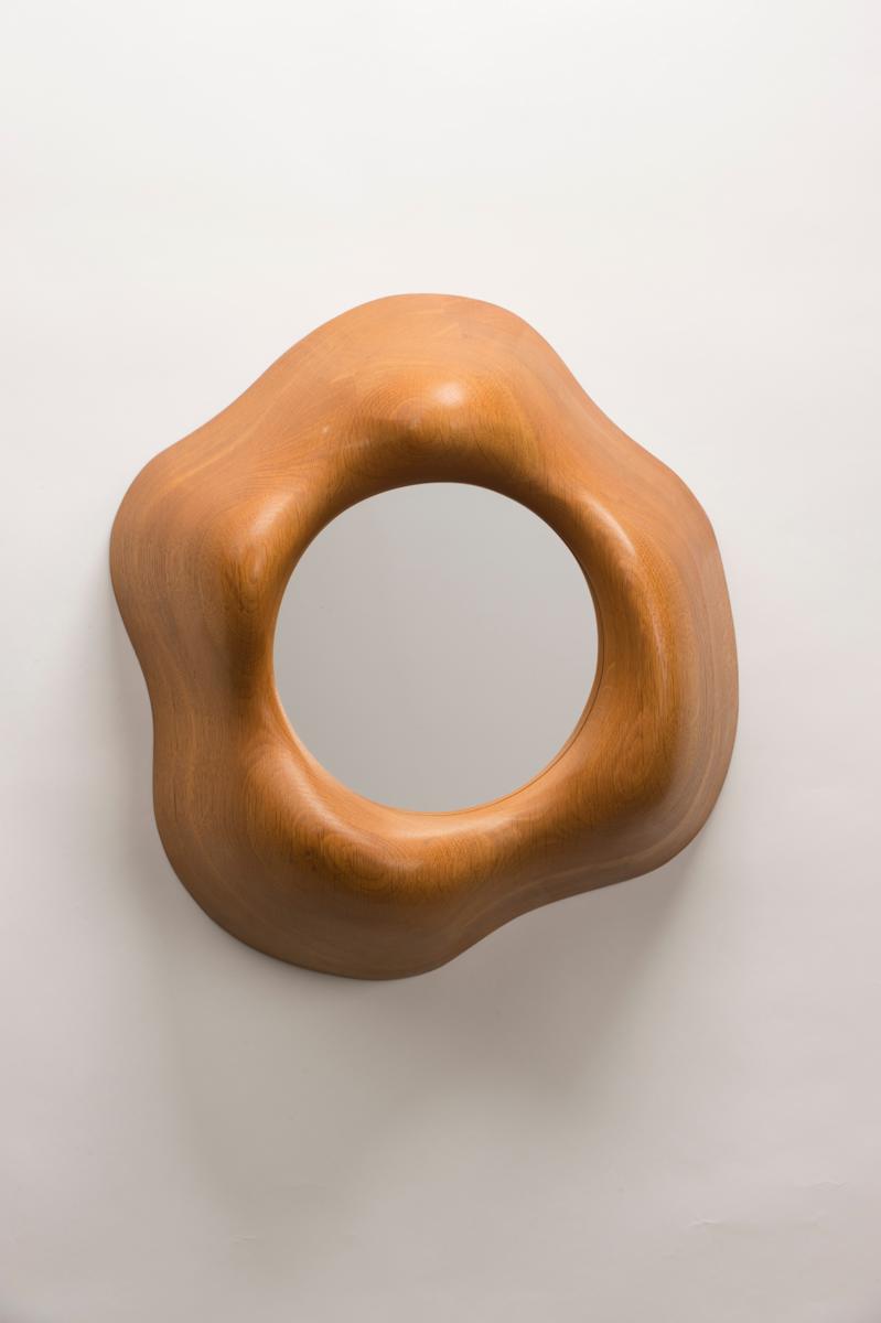Untitled (Stack Laminated Wood Mirror) by Wendell Castle 