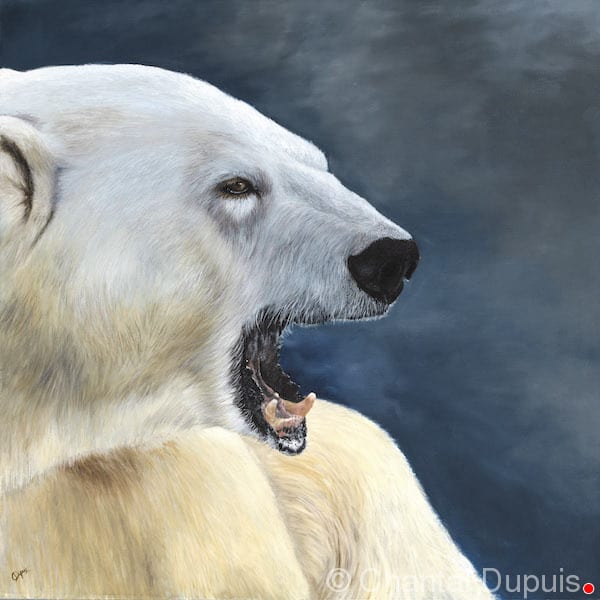 Nanuq by Chantal  Image: growling polar bear