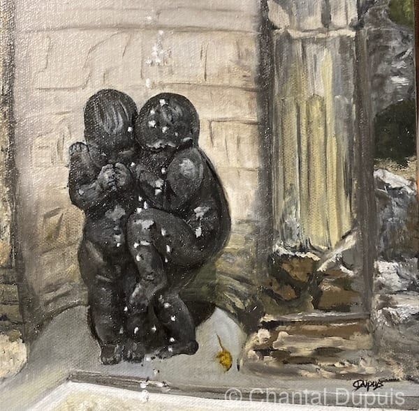 Enfants à la Fontaine by Chantal  Image: plein air still life