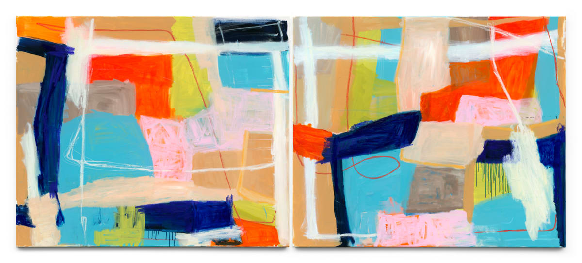 Waterlilies - diptych by Marisabel Gonzalez  Image: Diptych Image