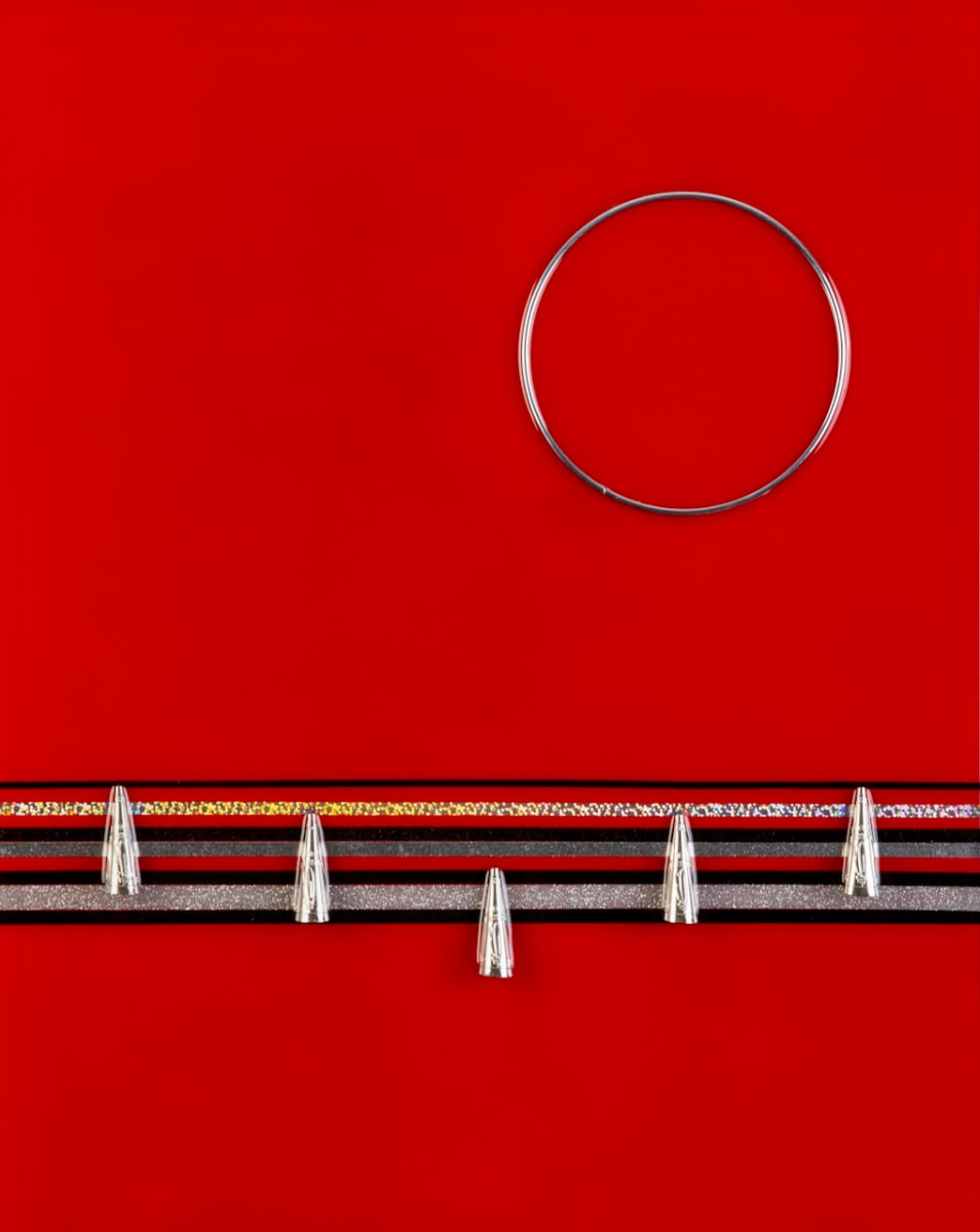 Red and Silver-Jingle and Hoop by Kent Estey  Image: Jingle and Hoop Series: Red and Silver