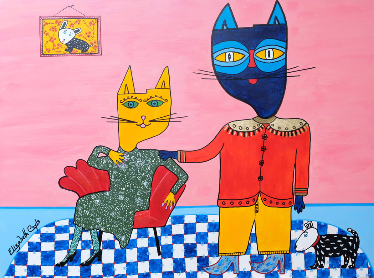 Pink lounge room by Elizabeth Coyle 