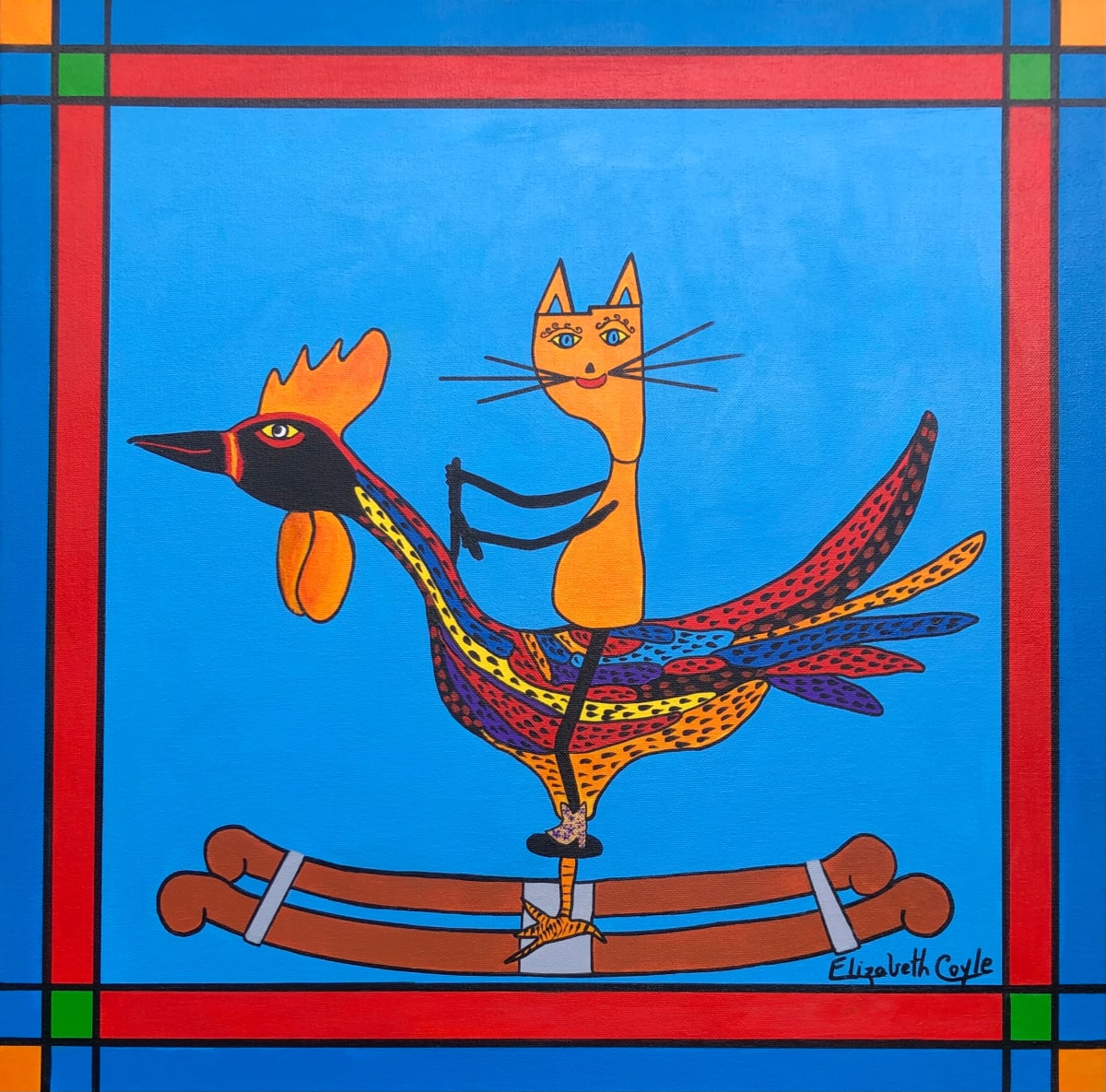 Rocking Rooster by Elizabeth Coyle 