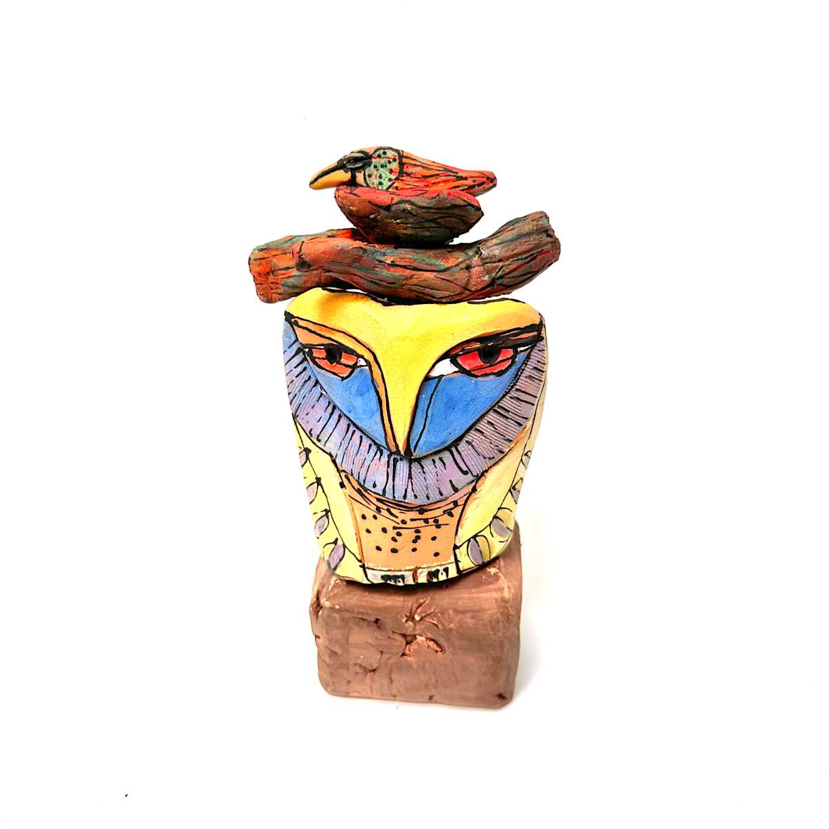 Owl and the Beauty Bird Forest Bathing by Blue Fire MacMahon 