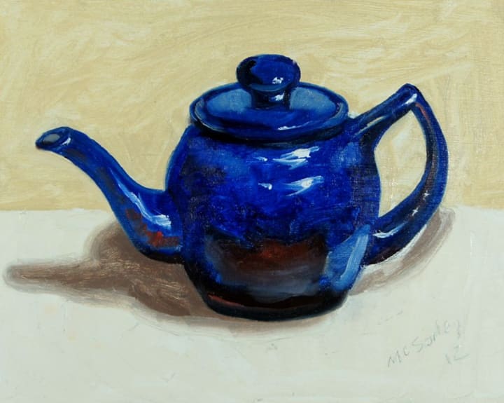 Blue Teapot Side by Mike McSorley 