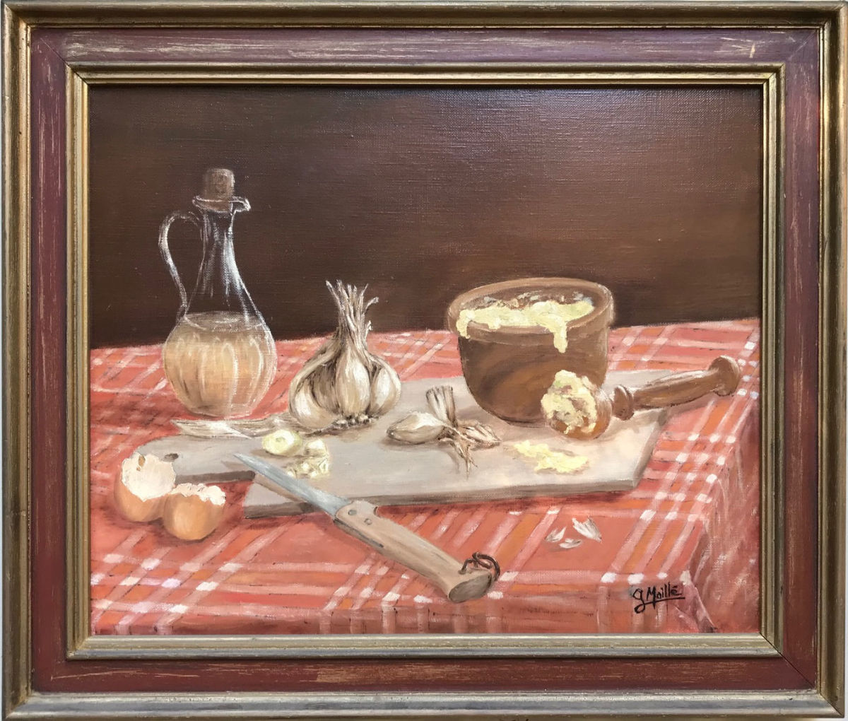 Aiolie by Gerard  Image: "Aioli" is a still life painting depicting the essential ingredients used to make "aioli" in the traditional French way.