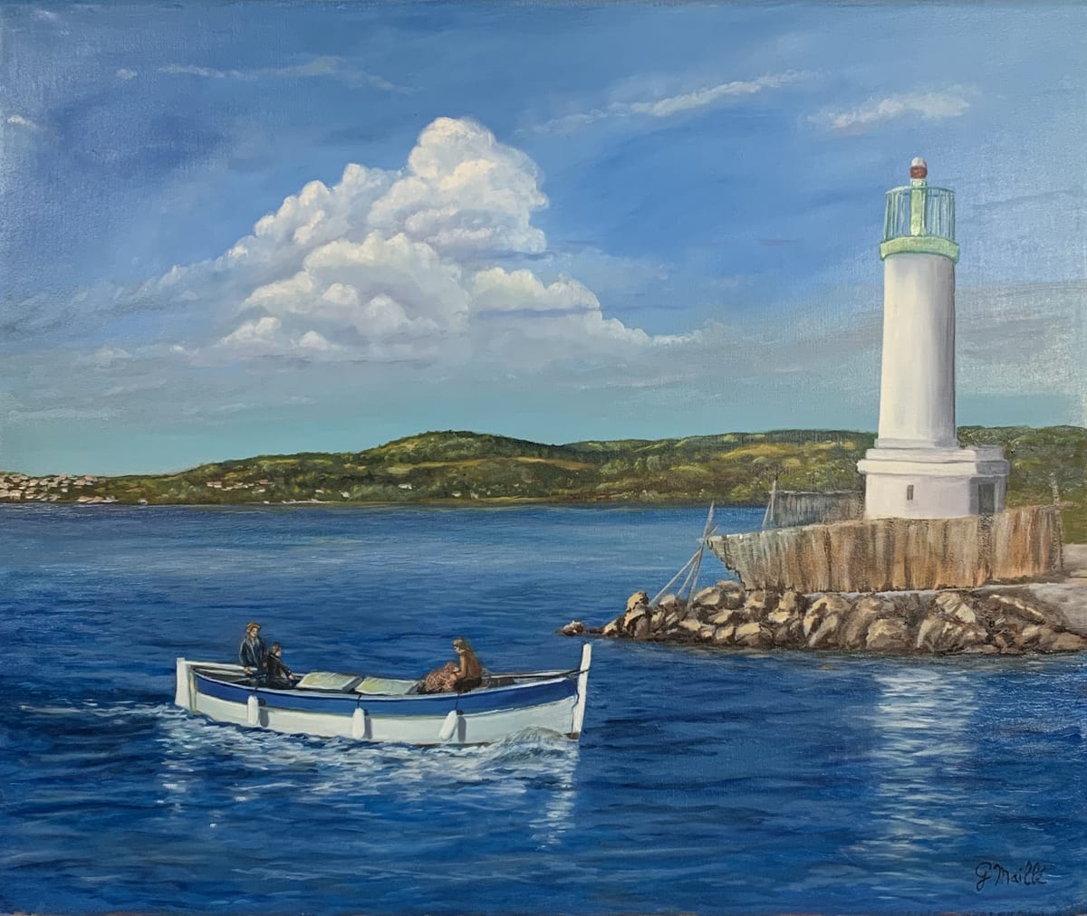 Sailing Back Home by Gerard  Image: The fishermen has finished their daily fishing trip and are coming back.