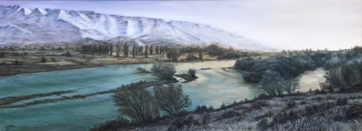 Frosty Morning by Gerard  Image: "Frosty Morning" showcases an alpine region of Europe, set in the early morning in the dead of winter.