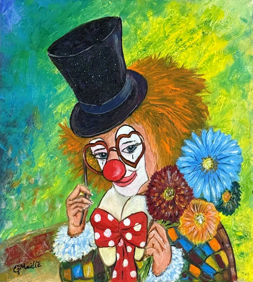 Carnival of Colours by Gerard  Image: The painting’s confident use of oil on canvas brings texture and richness to the piece, emphasizing the celebration of color itself. Carnival of Colours speaks to the transformative power of brightness and happiness, inviting viewers to embrace moments of lightheartedness and creativity in their own lives. It stands as a reminder that joy can be found in bold contrasts and simple, heartfelt details.
