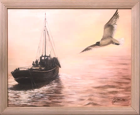 The Early Catch by Gerard  Image: "The Early Catch" is a serene maritime scene, capturing the beauty of dawn