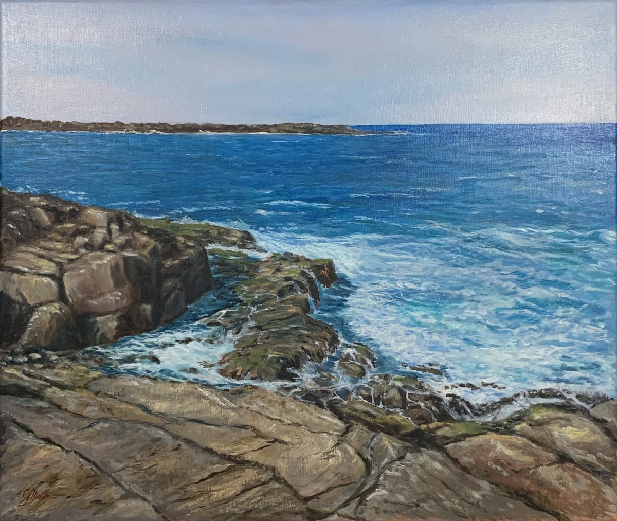 Seascape Serenade by Gerard  Image: The sound of waves crashing against rocks.