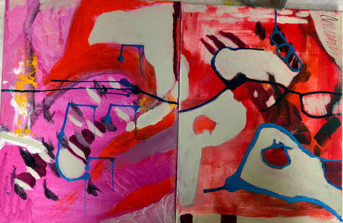 #5 On the Run (Diptych) by Bonnie Levinson 
