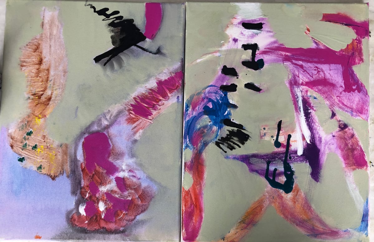 Getting There (diptych) by Bonnie Levinson 