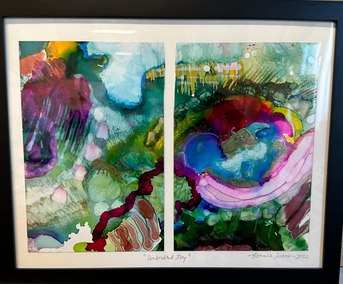 Unbridled Joy (diptych) (framed) by Bonnie Levinson 