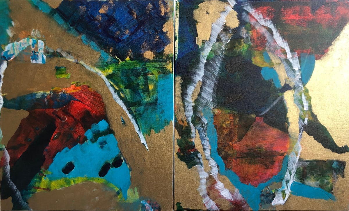 Entering the 4th Dimension diptych by Bonnie Levinson 
