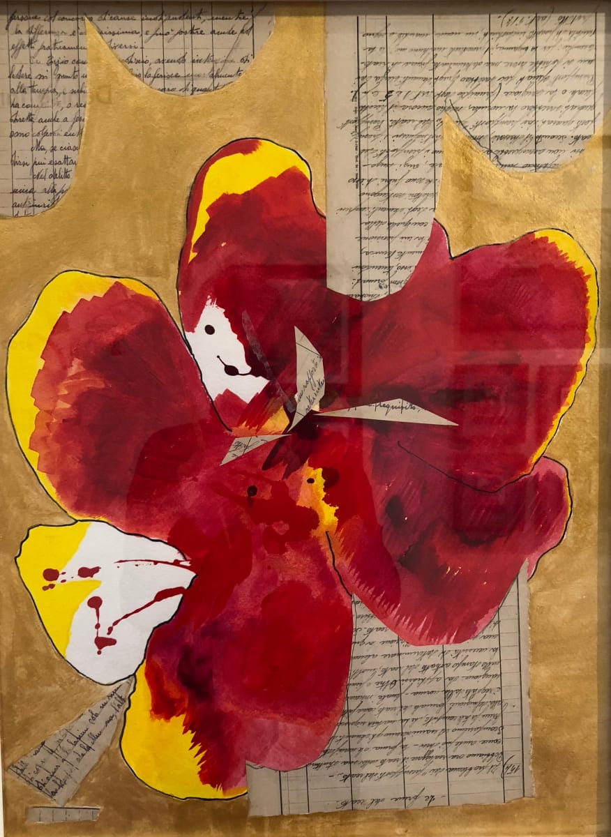 Tulips Collage with Puglia notes (framed) by Bonnie Levinson, Image 1.