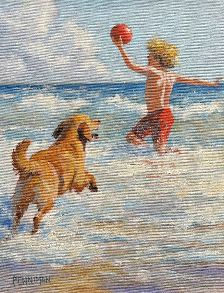 Pal and Red Ball by Ed Penniman 
