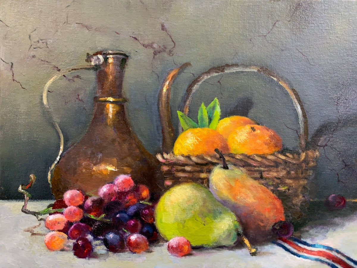 Turkish Pot and Tangerines by Ed Penniman 